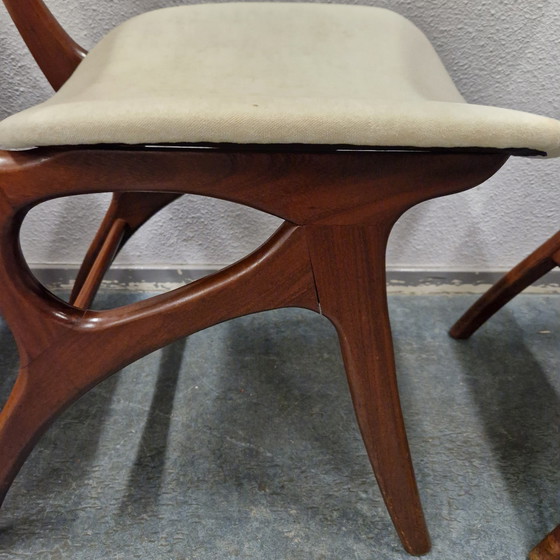 Image 1 of Set Vsn 4 Vintage Pynock Stoelen Eetkamerstoelen