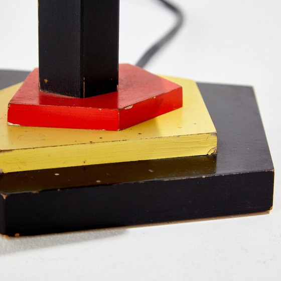 Image 1 of Vintage geometrische houten tafellamp