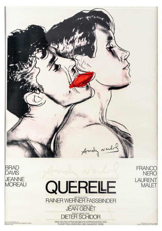 Image 1 of Andy Warhol (1928-1987)'Querelle' . (L:100 X H:70 Cm)