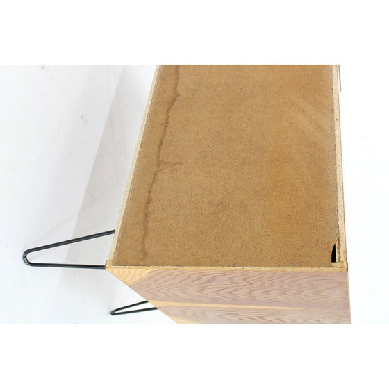 Image 1 of Vintage gerecycled eikenhouten ladekast met laden, Denemarken 1960