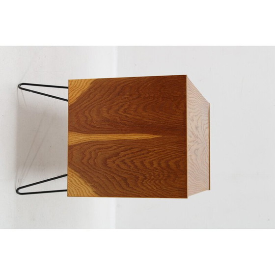 Image 1 of Vintage gerecycled eikenhouten ladekast met laden, Denemarken 1960