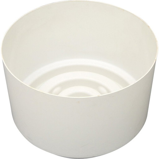 Vintage cilindrische witte plastic vaashouder van Anna Castelli voor Kartell, 1970