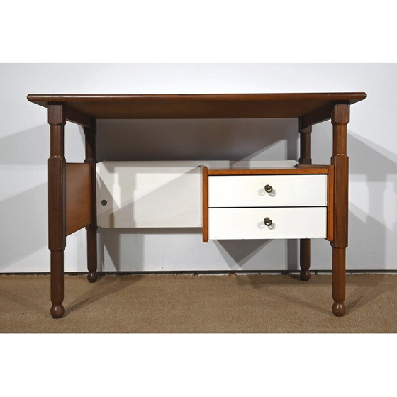 Image 1 of Vintage mahonie en teak bureau, 1960