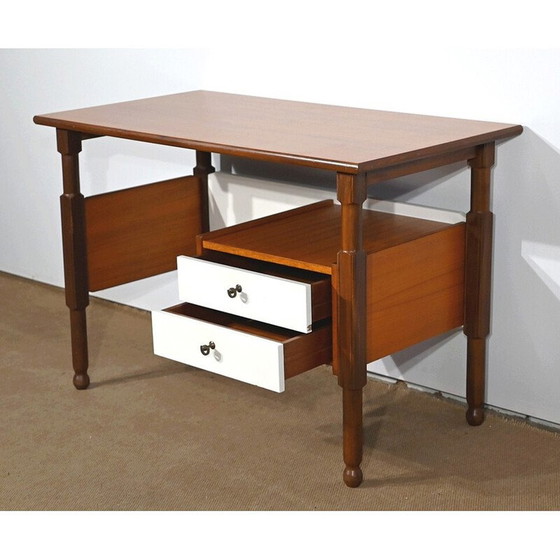 Image 1 of Vintage mahonie en teak bureau, 1960