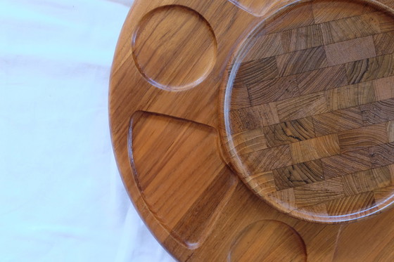 Image 1 of Digsmed Denemarken Lazy Susan teak draaiplateau Karoussel Aeb