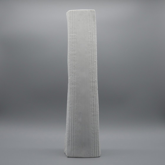 Image 1 of XXL 42 CM Vloervaas Martin Freyer Rosenthal Studio-Line Bisque Porselein Plissé