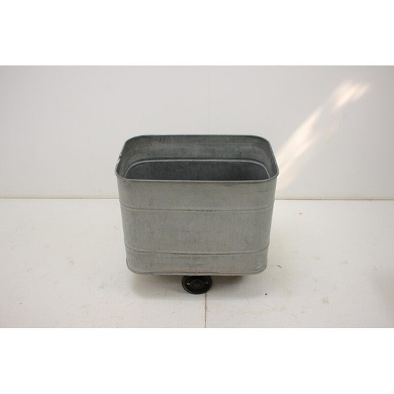 Image 1 of Vintage industriële metalen trolley voor Kovo Bzenec, Tsjecho-Slowakije 1950