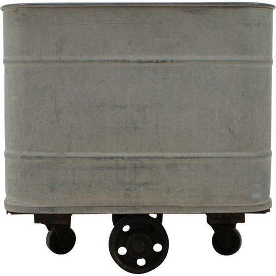 Image 1 of Vintage industriële metalen trolley voor Kovo Bzenec, Tsjecho-Slowakije 1950