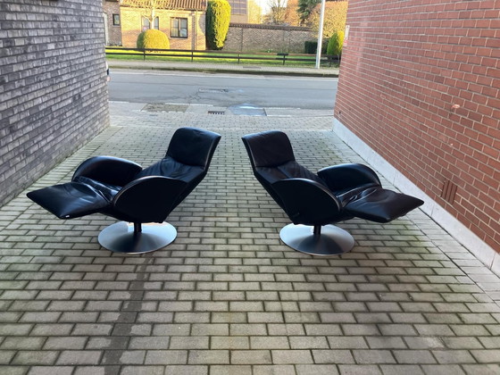 Image 1 of 2X Mooie Jori Symphony Relax Medi Mono-Move, Zwart Leder