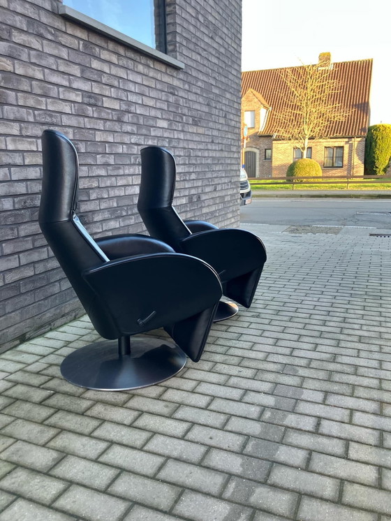 Image 1 of 2X Mooie Jori Symphony Relax Medi Mono-Move, Zwart Leder