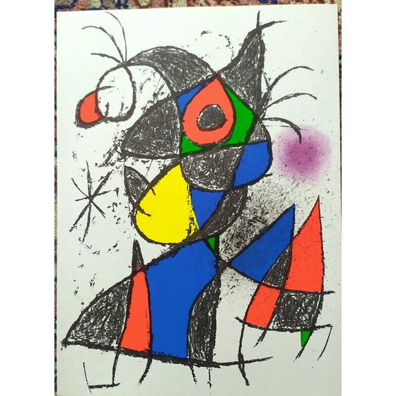 Image 1 of Vintage litho's en boekje van Joan Mirò, 1972
