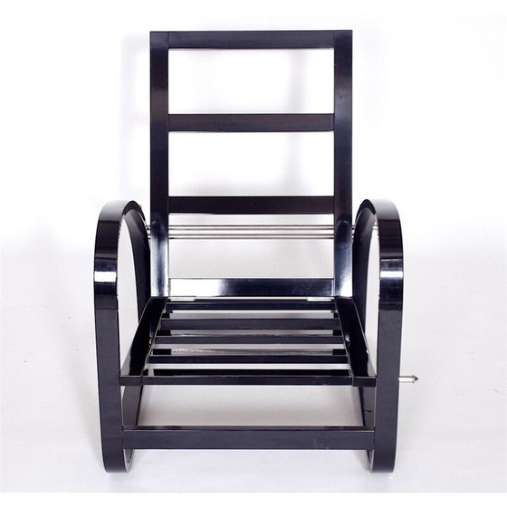 Image 1 of Vintage H70 fauteuil van Jindrich Halabala in eikenhout en stof 1930