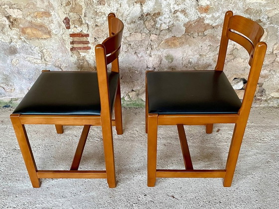 Image 1 of Vintage, Mid Century, Eetkamerstoelen, Set van 2