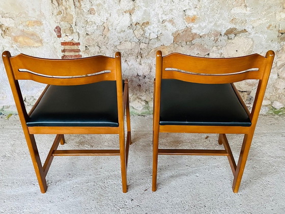 Image 1 of Vintage, Mid Century, Eetkamerstoelen, Set van 2