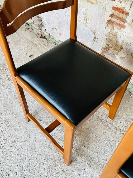 Image 1 of Vintage, Mid Century, Eetkamerstoelen, Set van 2