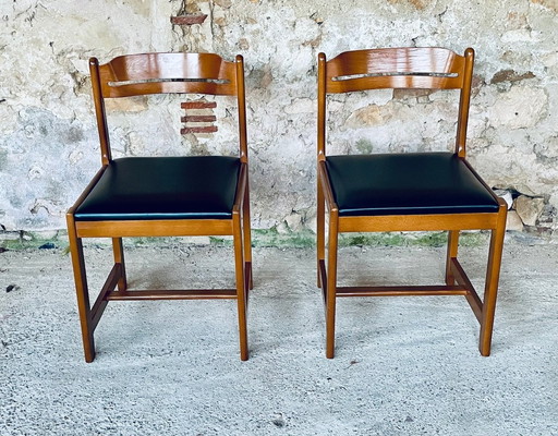 Vintage, Mid Century, Eetkamerstoelen, Set van 2