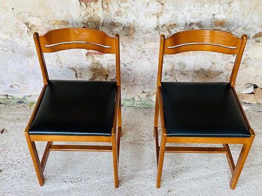 Vintage, Mid Century, Eetkamerstoelen, Set van 2