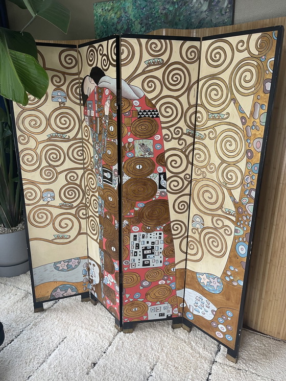 Image 1 of Gustav Klimt Vintage Kamerscherm / Roomdivider