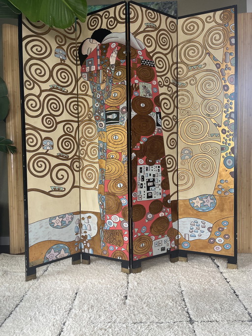 Gustav Klimt Vintage Kamerscherm / Roomdivider