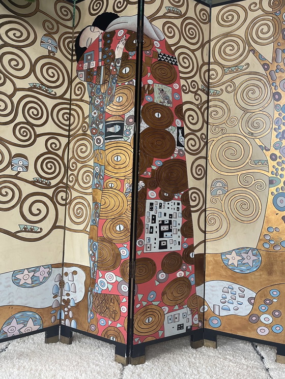 Image 1 of Gustav Klimt Vintage Kamerscherm / Roomdivider