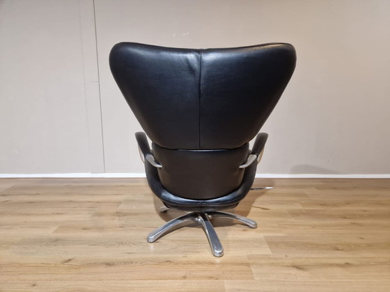 Image 1 of Leolux Formi - Relaxfauteuil - Zwart - Leder - Design Frans Schrofer