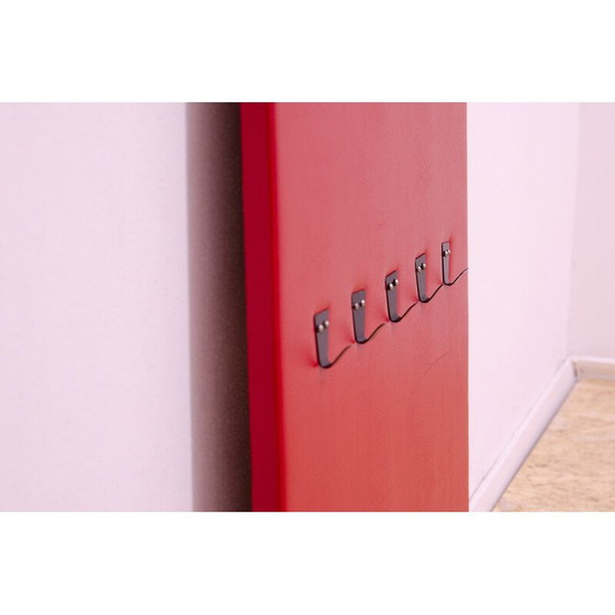 Image 1 of Paar vintage kapstokken van hout en kunstleer voor Drevokov, Tsjecho-Slowakije 1960