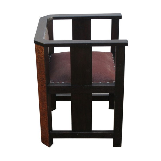 Image 1 of Vintage Art Deco eikenhouten lounge stoel, jaren 1920