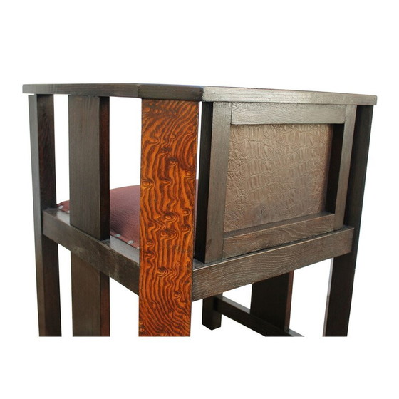 Image 1 of Vintage Art Deco eikenhouten lounge stoel, jaren 1920