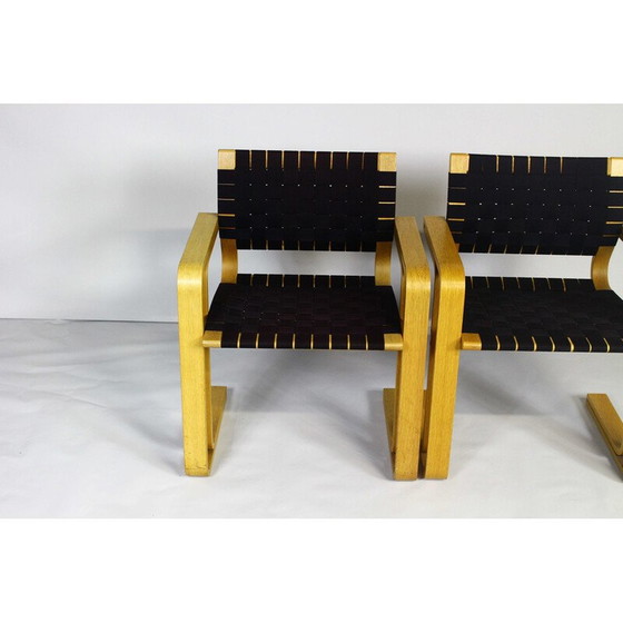 Image 1 of Vintage essenhouten fauteuil van Rud Thygesen en Johnny Sorensen voor Magnus Olesen, Denemarken 1970