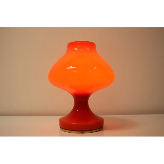 Image 1 of Vintage glazen en metalen tafellamp van Stepan Tabery, Tsjecho-Slowakije 1970