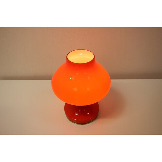 Image 1 of Vintage glazen en metalen tafellamp van Stepan Tabery, Tsjecho-Slowakije 1970