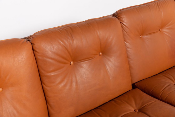 Image 1 of 1960'S Vintage Deens Modern Cognac Leren Sofa