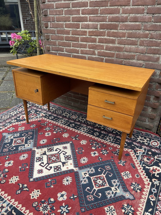 Image 1 of Midcentury teak bureau