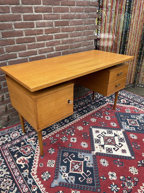 Image 1 of Midcentury teak bureau