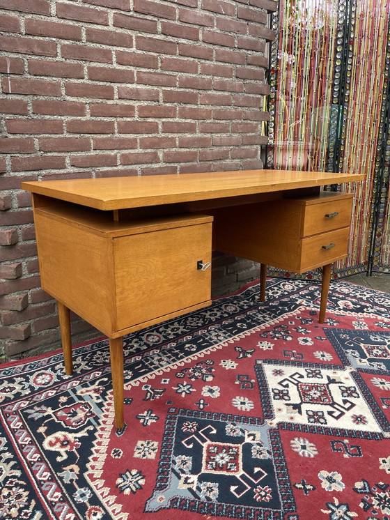 Image 1 of Midcentury teak bureau