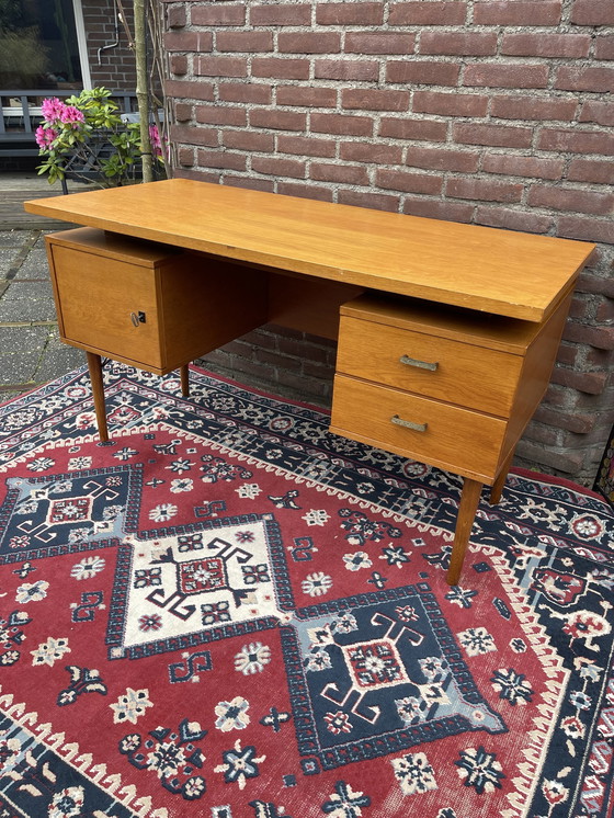 Image 1 of Midcentury teak bureau