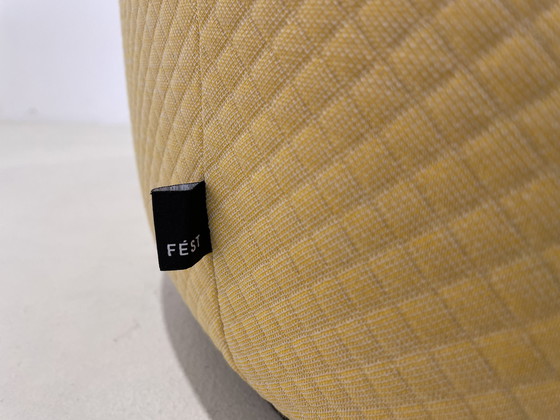 Image 1 of Fést Sinclair lounge chair - no swivel yellow Kvadrat Mosaic