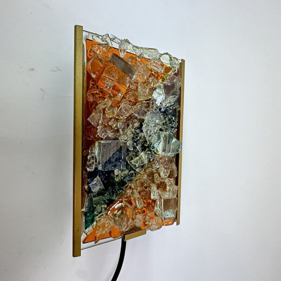 Image 1 of Vintage wandlamp van glas en metaal voor Cosack Leuchten, Duitsland 1970