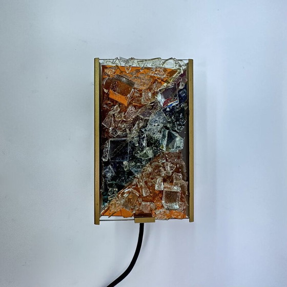 Image 1 of Vintage wandlamp van glas en metaal voor Cosack Leuchten, Duitsland 1970