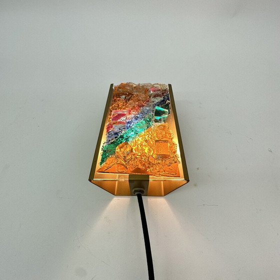 Image 1 of Vintage wandlamp van glas en metaal voor Cosack Leuchten, Duitsland 1970