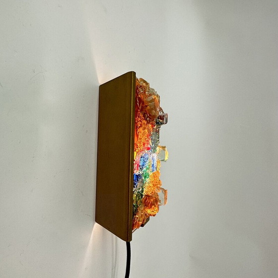 Image 1 of Vintage wandlamp van glas en metaal voor Cosack Leuchten, Duitsland 1970