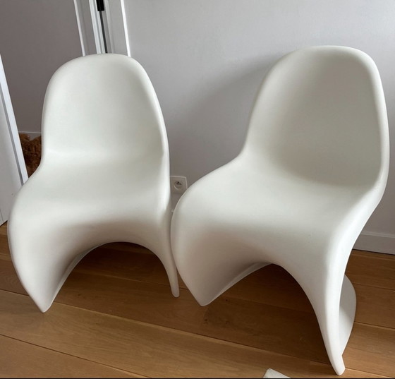 Image 1 of 4x Vitra Verner Panton Stoelen