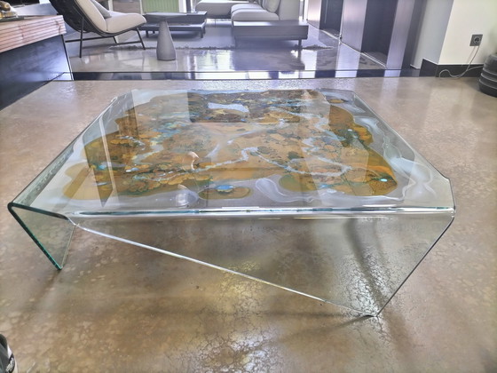 Image 1 of Prachtig design glazen salontafel