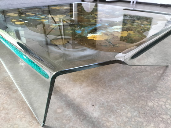 Image 1 of Prachtig design glazen salontafel