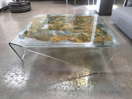Image 1 of Prachtig design glazen salontafel