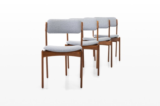 Eetkamerstoelen van Erik Buch voor Odense Maskinnedkeri, Denemarken, 1960S, set van 4