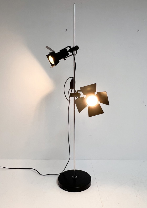 Image 1 of Zwartkleurige Vintage Vloerlamp, 1970’S