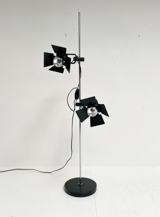 Image 1 of Zwartkleurige Vintage Vloerlamp, 1970’S