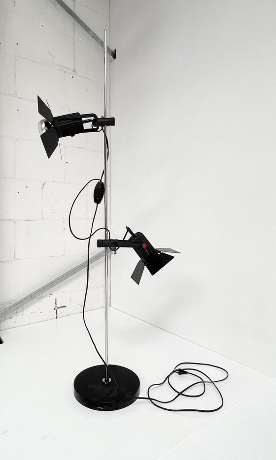 Image 1 of Zwartkleurige Vintage Vloerlamp, 1970’S