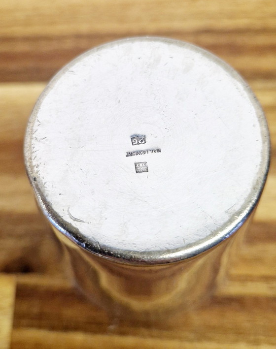 Image 1 of 1920's Art Deco stijl reisbeker zilver metaal